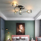 Retro Glass Ceiling Chandelier Pendant Lighting for Bedroom & Living Room