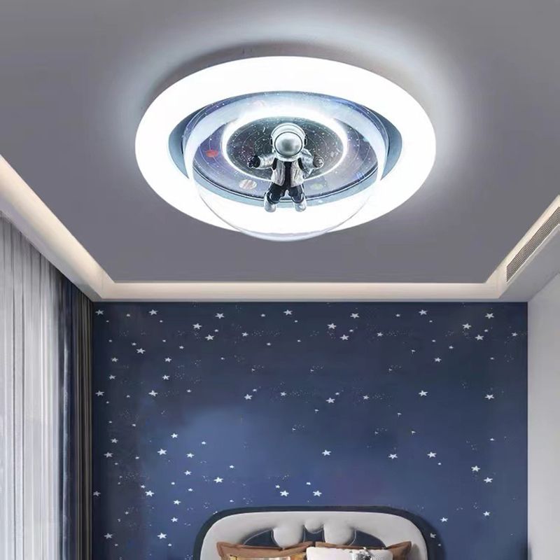 Fateh Astronaut Flush Mount Ceiling Light, 2 Colour