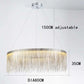 Metal Tassel Chain Led Chandelier Pendant Shade Lighting For Living Room, Dining room