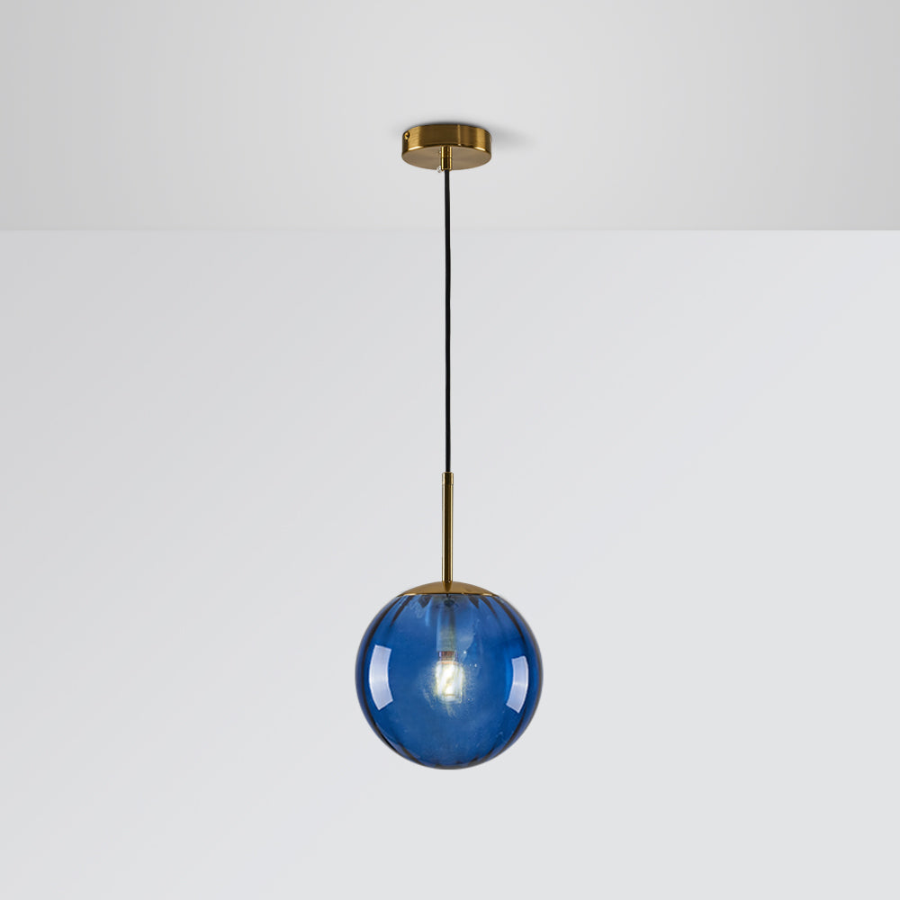 Post Modern Glass Sphere Pendant Lighting Ball Shape Hanging Lamp For Kitchen & Hallway, Four Colours