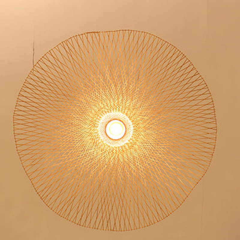 Rattan Weaving Cap Pendant Light for Dining Room