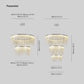 Metal Tassel Chain Led Chandelier Pendant Shade Lighting For Living Room, Dining room