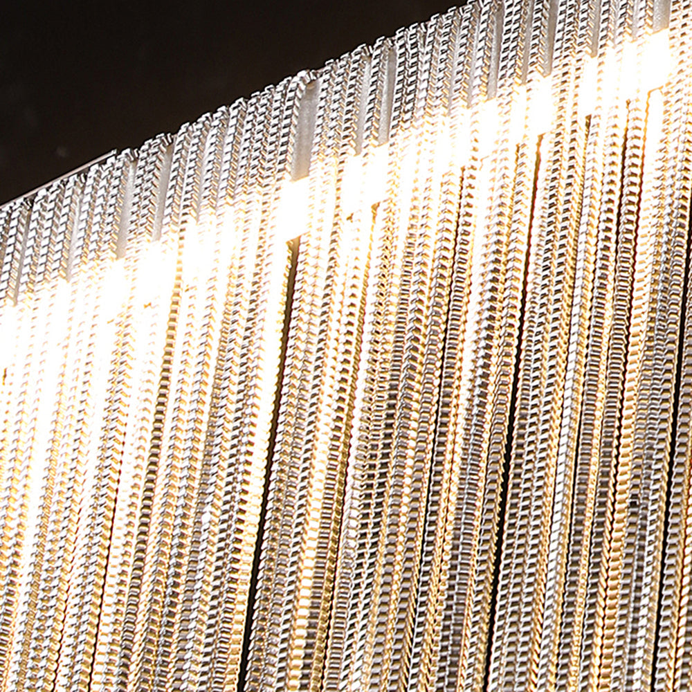Metal Tassel Chain Led Chandelier Pendant Shade Lighting For Living Room, Dining room