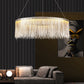 Metal Tassel Chain Led Chandelier Pendant Shade Lighting For Living Room, Dining room