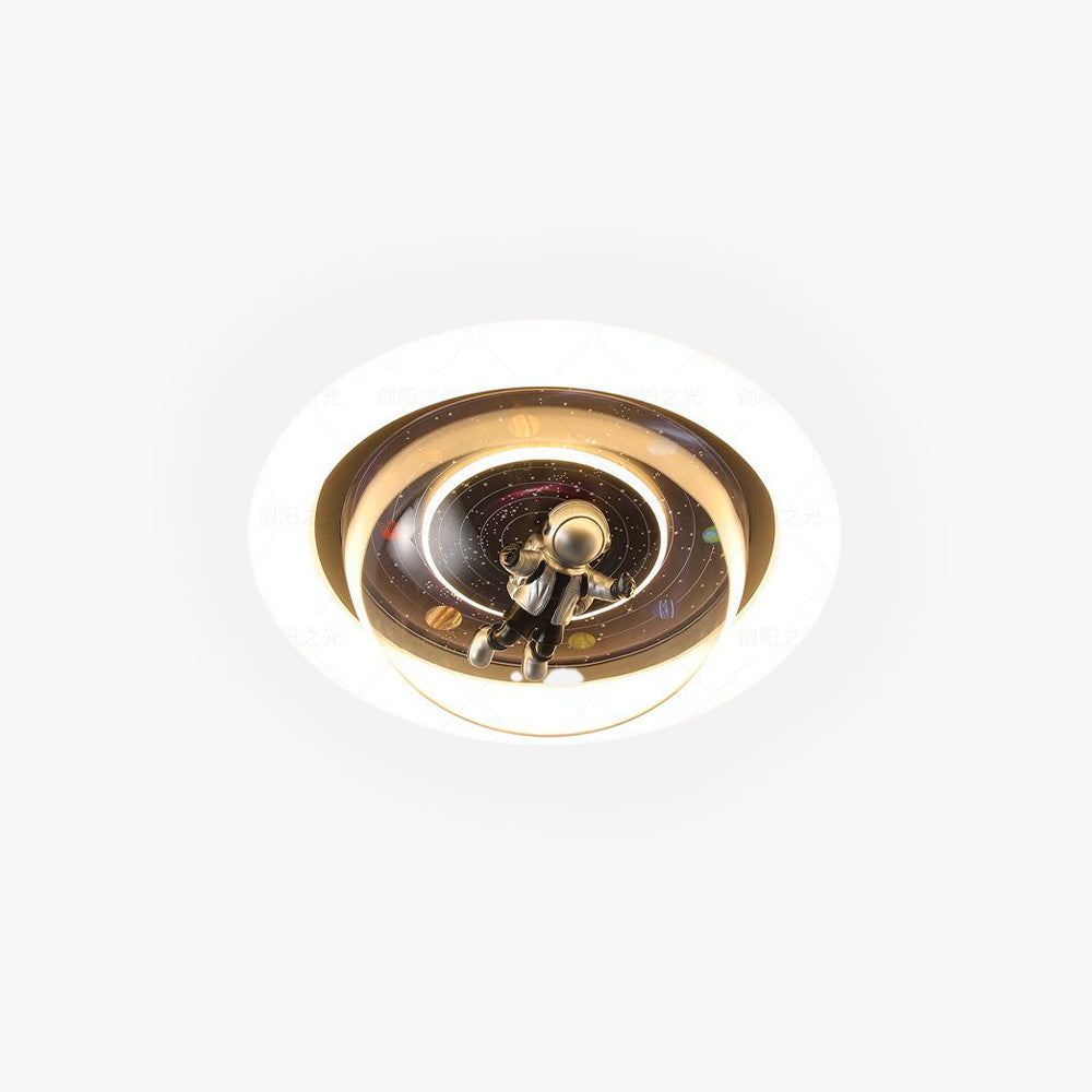 Fateh Astronaut Flush Mount Ceiling Light, 2 Colour