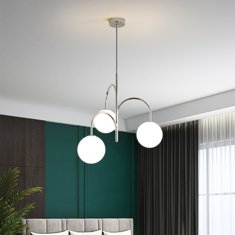 Valentina Chrome Pendant Light, 3 Heads