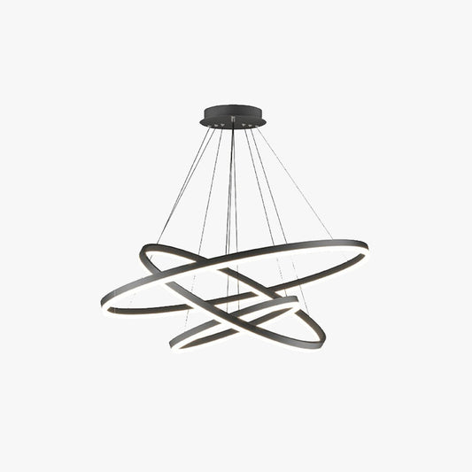 Arisha 3-Rings Black Pendant Light, 3 Style