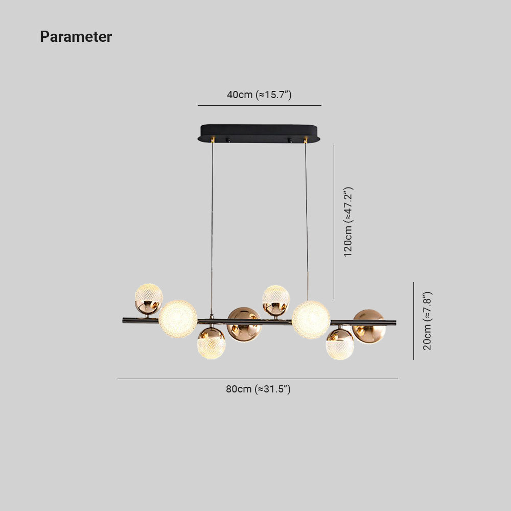 Valentina Pendant Light, 8 Heads, L 80CM
