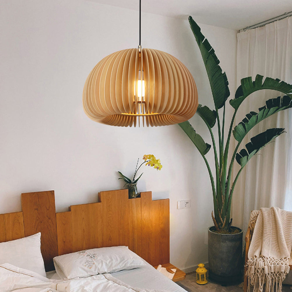 Ozawa Pumpkin Pendant Light, Wood