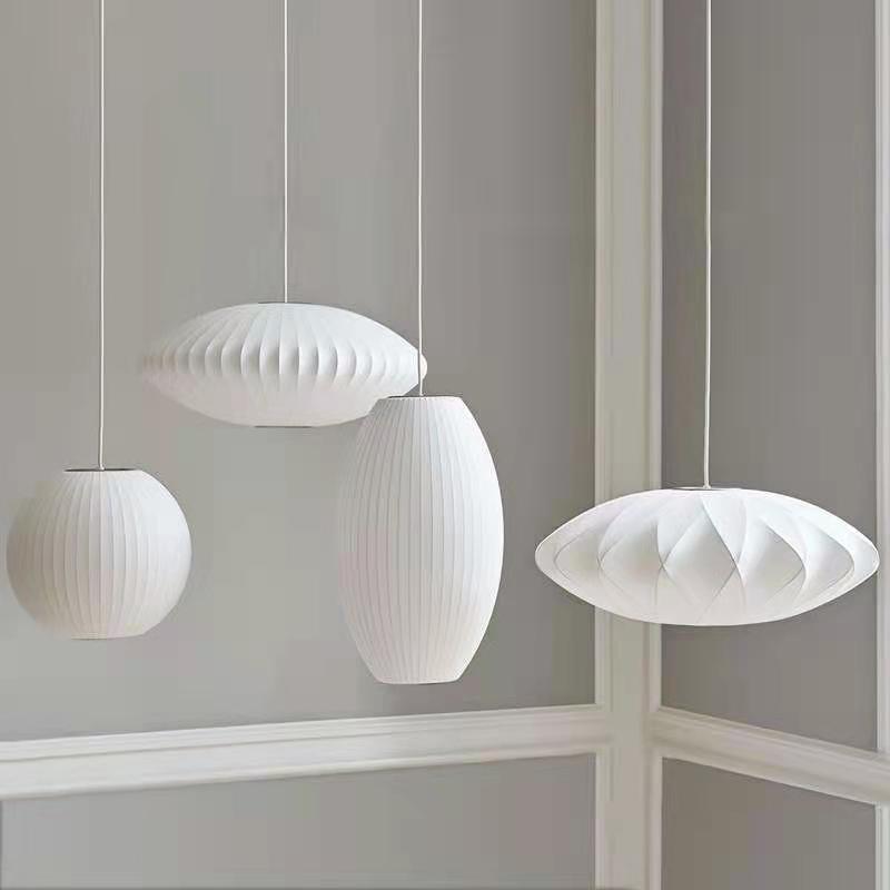 Renée Pendant Light, Artificial Silk, 6 Style