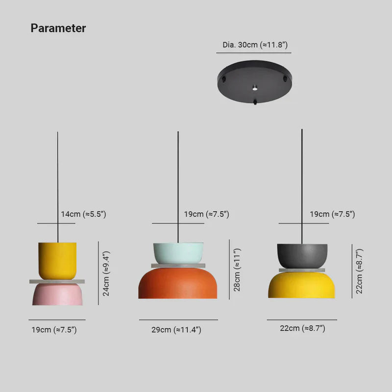 Morandi Pendant Light, Contrast Colour