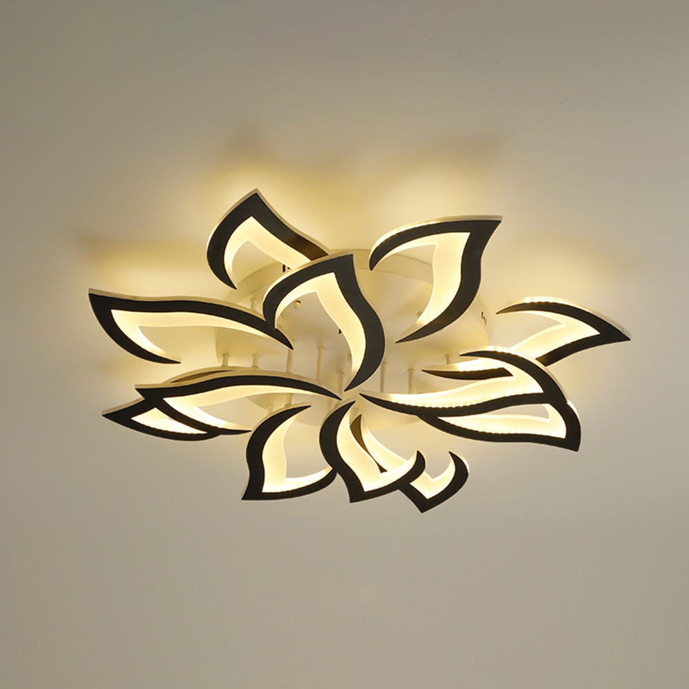 LED Acrylic Panel Chandelier Modern Geometric Modeling Design Ceiling Lamp