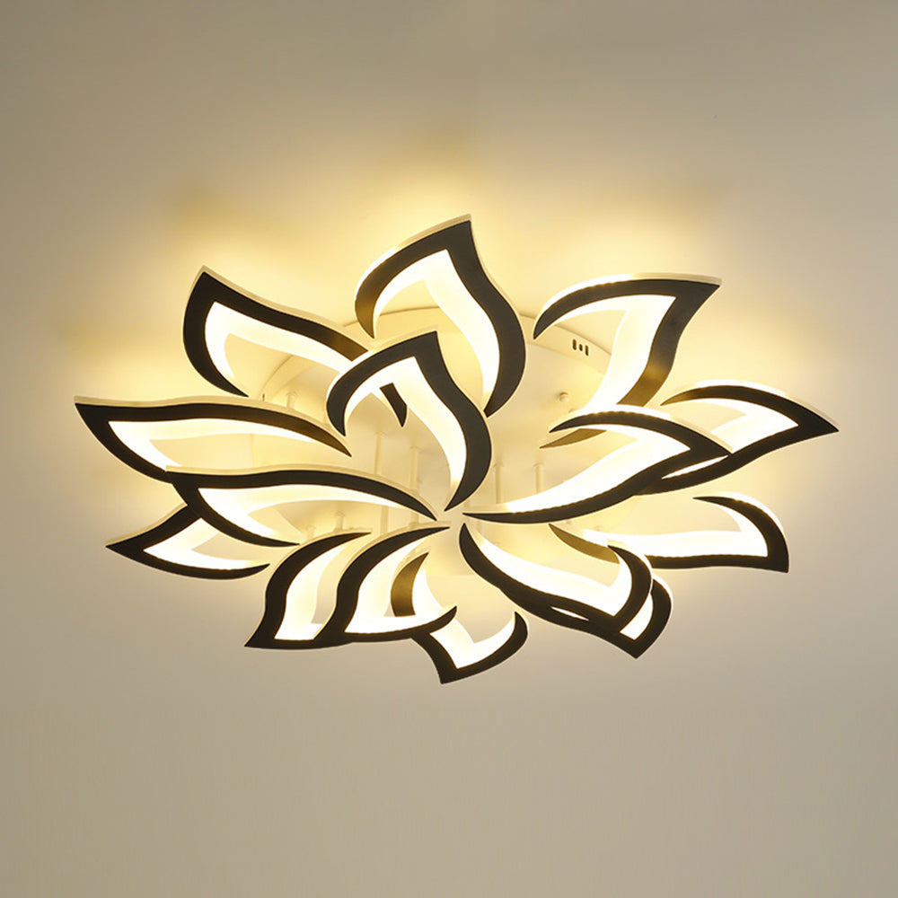 LED Acrylic Panel Chandelier Modern Geometric Modeling Design Ceiling Lamp
