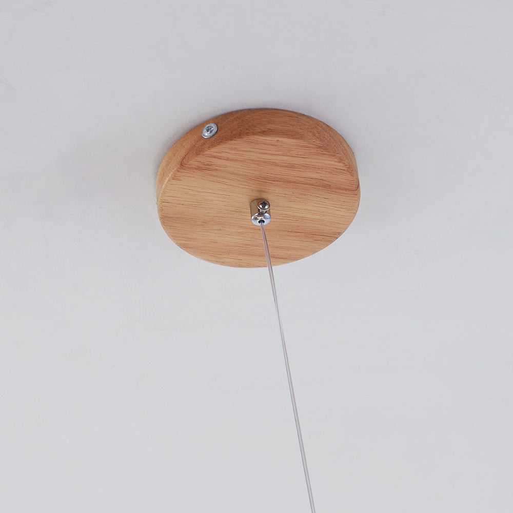 Valentina Pendant Light Bubble, Wood & Glass
