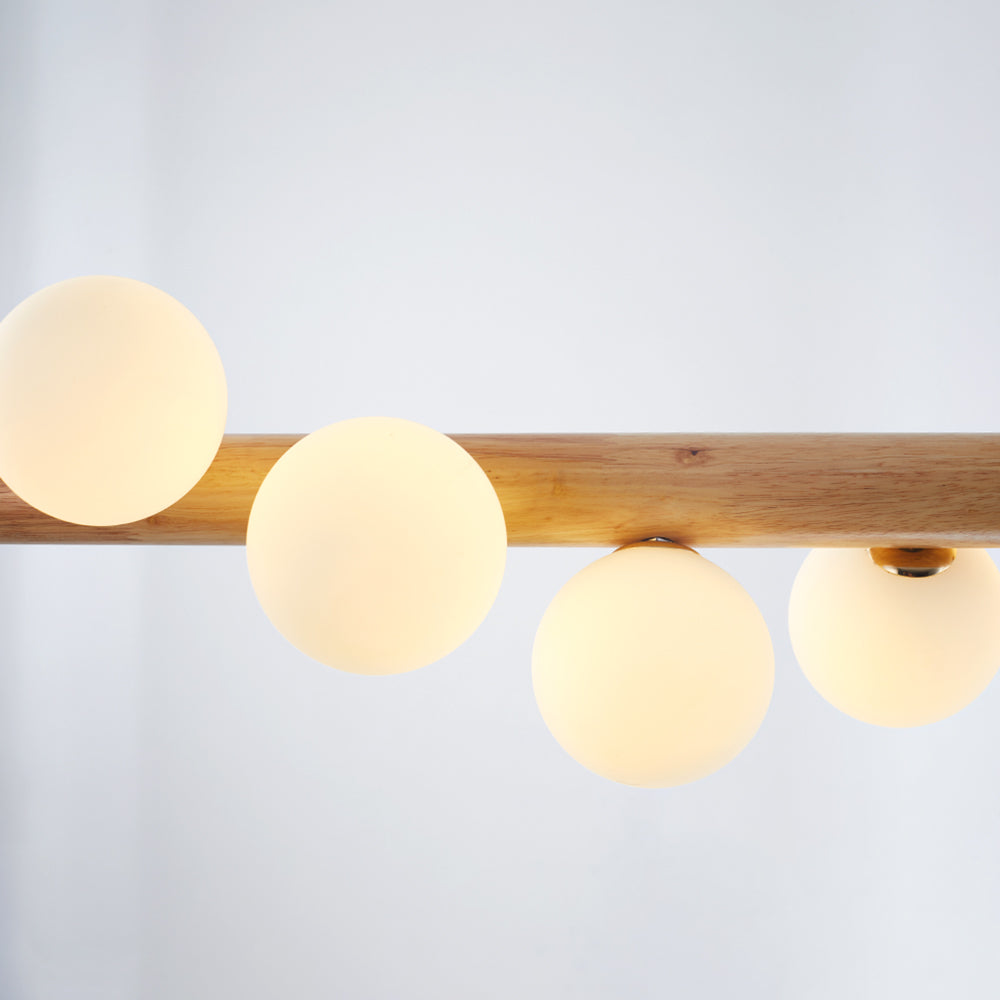Valentina Pendant Light Bubble, Wood & Glass