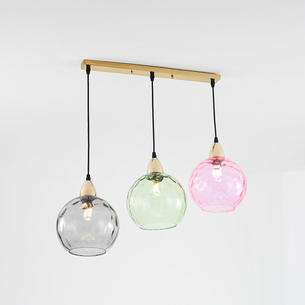 Hailie Pendant Light Water Ripple Cluster, 3 Head