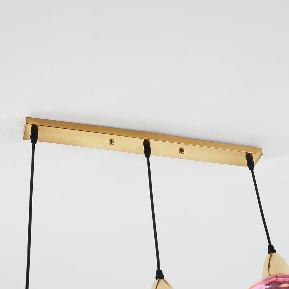 Hailie Pendant Light Water Ripple Cluster, 3 Head