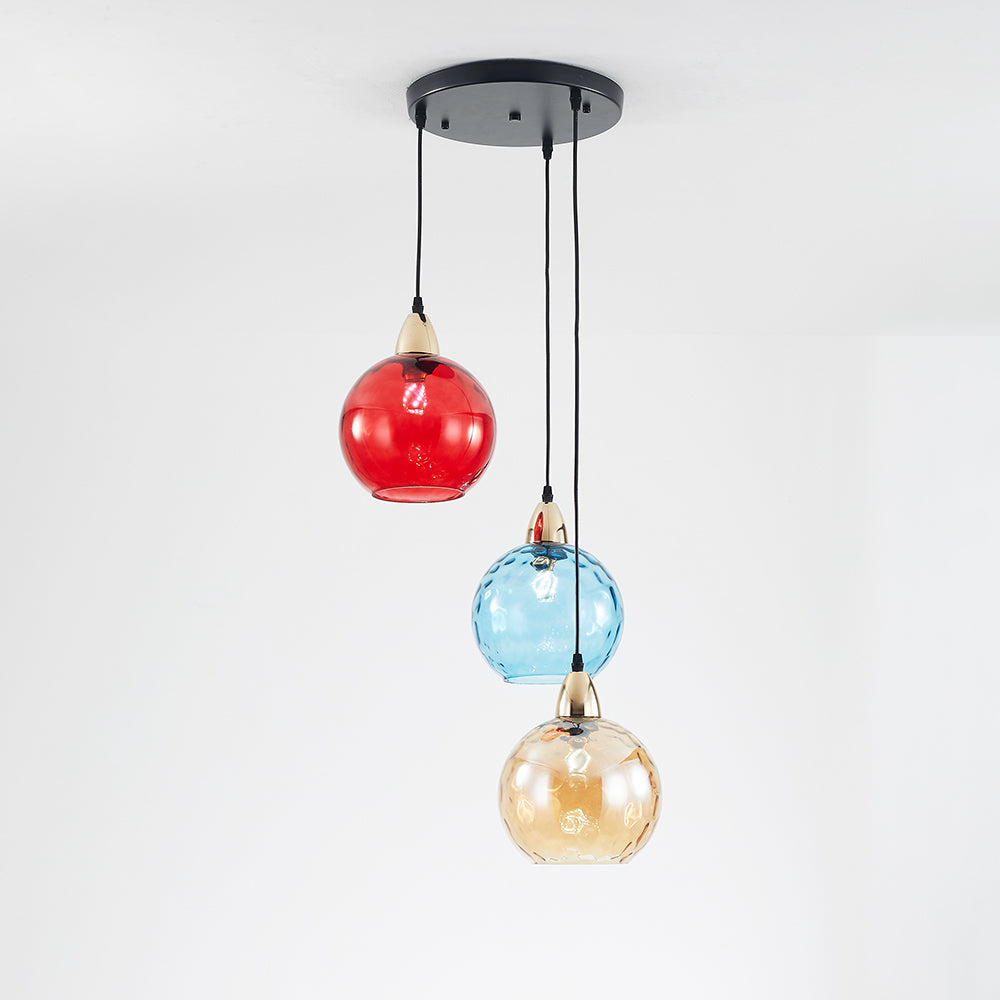 Hailie Pendant Light Water Ripple Cluster, 3 Head