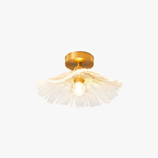 Carins Semi-Flush Mount Ceiling Light 3 Colour Temperature Switchable, Pure Copper, 2 Colour