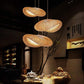 Muto Luminaires suspension de bohème en rotin  et bambou pour salon