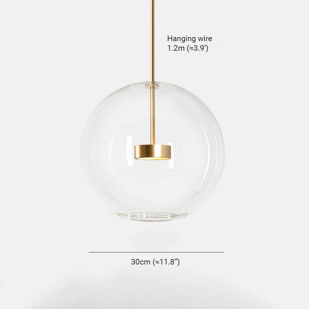 Hailie Glass Bubble Pendant Light, Frosted Glass, 1/4/6 Head