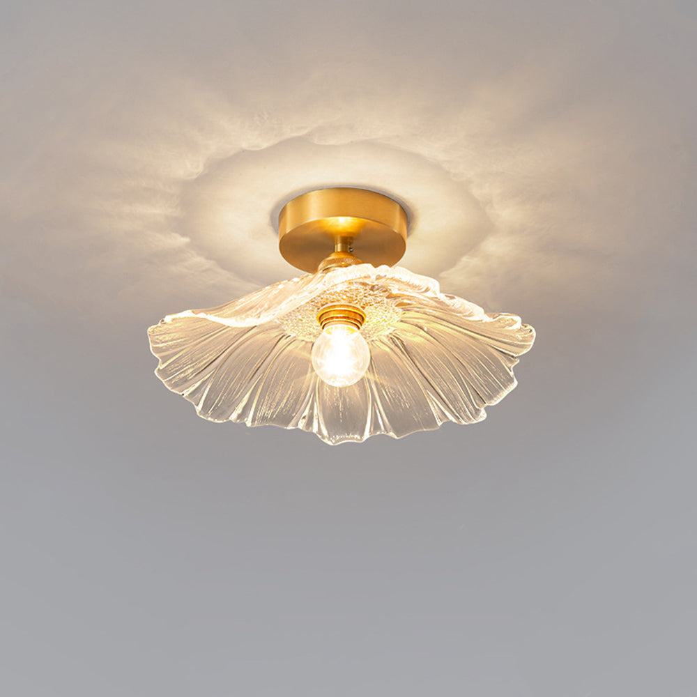 Carins Semi-Flush Mount Ceiling Light 3 Colour Temperature Switchable, Pure Copper, 2 Colour
