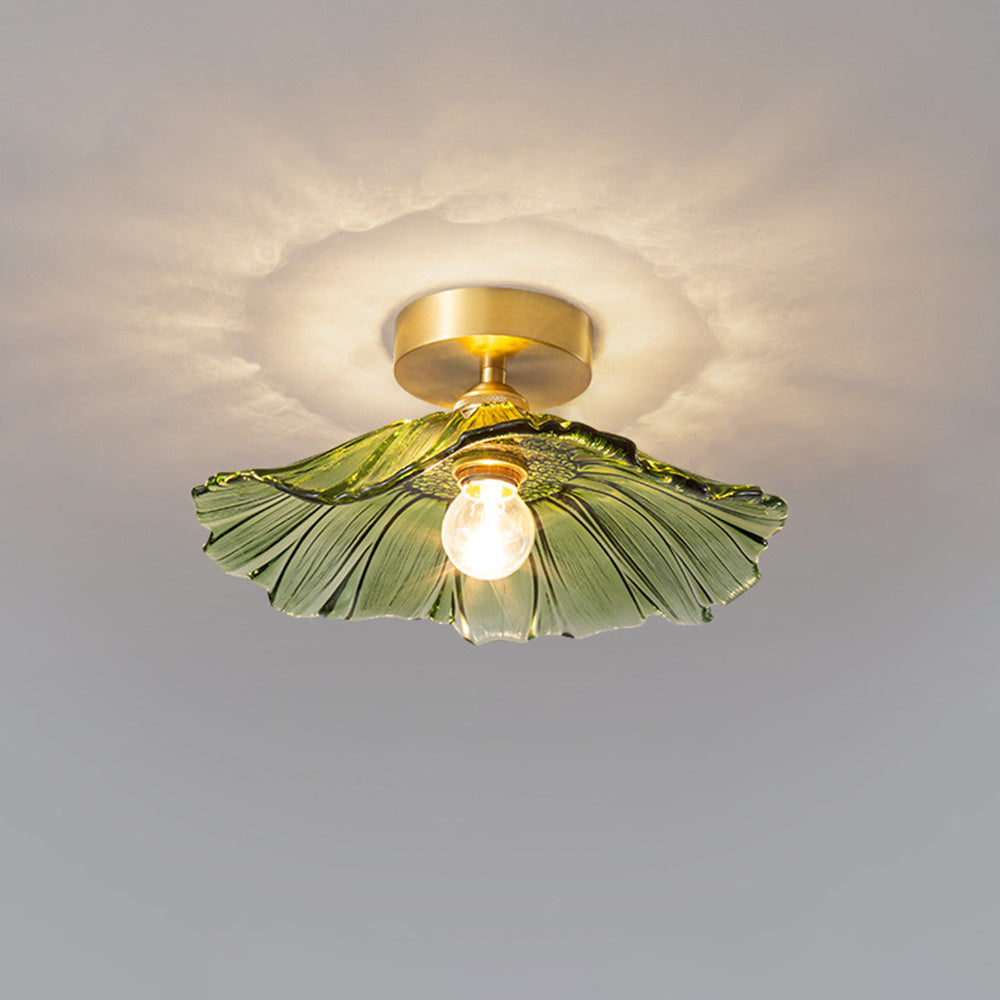 Carins Semi-Flush Mount Ceiling Light 3 Colour Temperature Switchable, Pure Copper, 2 Colour