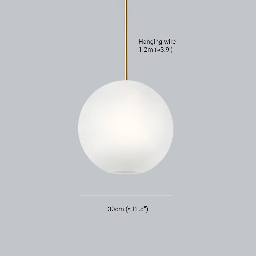 Hailie Glass Bubble Pendant Light, Frosted Glass, 1/4/6 Head