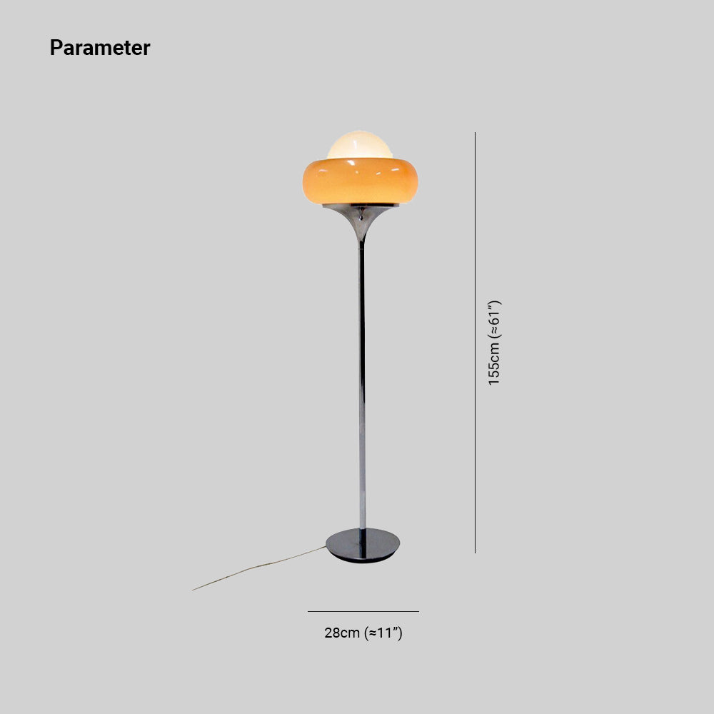 Morandi Danish LED Floor Lamp, L 150CM