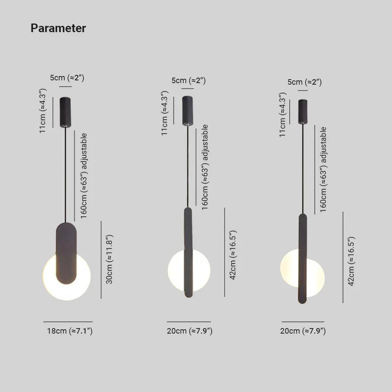Modern Minimalist LED Hanging Pendant Lights For Living Room, Bedroom