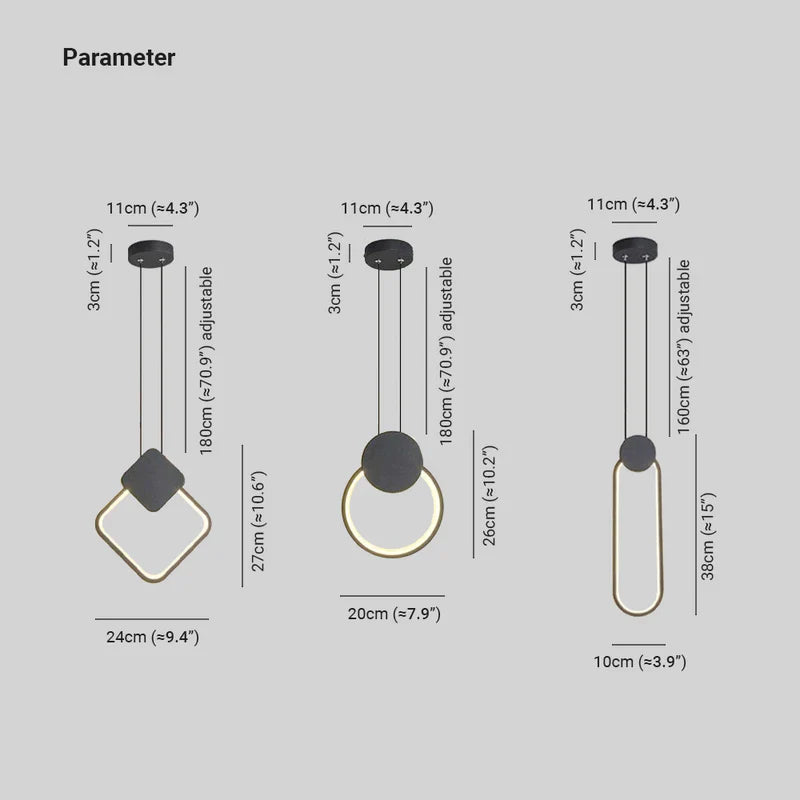Modern Minimalist LED Hanging Pendant Lights For Living Room, Bedroom