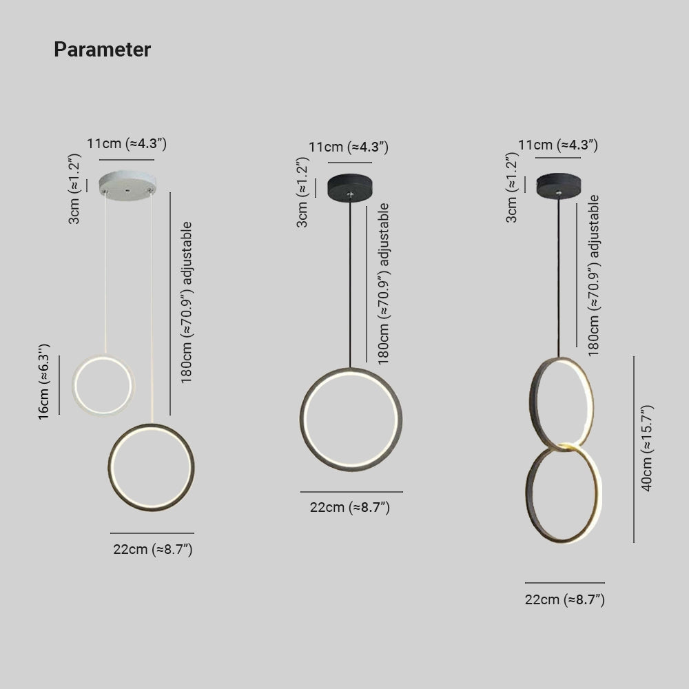 Modern Minimalist LED Hanging Pendant Lights For Living Room, Bedroom