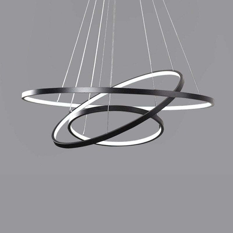 Modern LED Rings Hanging Lamp Remote Control