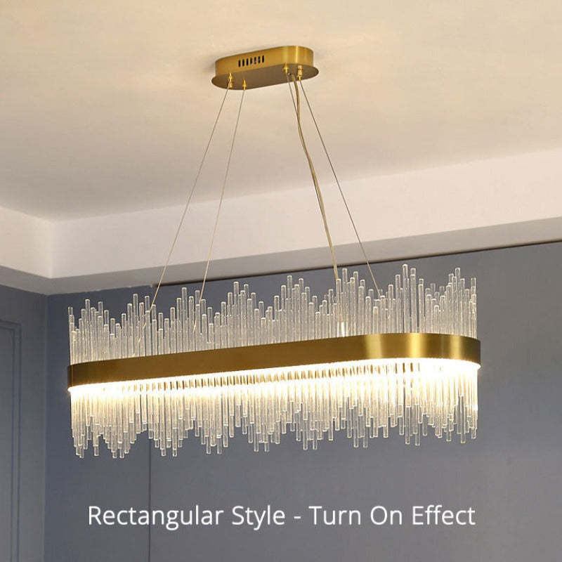 Moderne Luxus-Kristall-Kronleuchter-LED-Pendelleuchte für Wohnzimmer