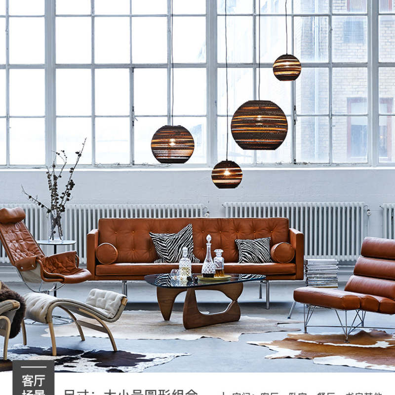 Pastoral Silkworm Chandelier Lights Paper Pupa Made Hanging Lamp