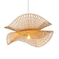 Muto Bamboo Chandelier Teahouse Rattan Lamp Handmade Rattan Lighting Fixture