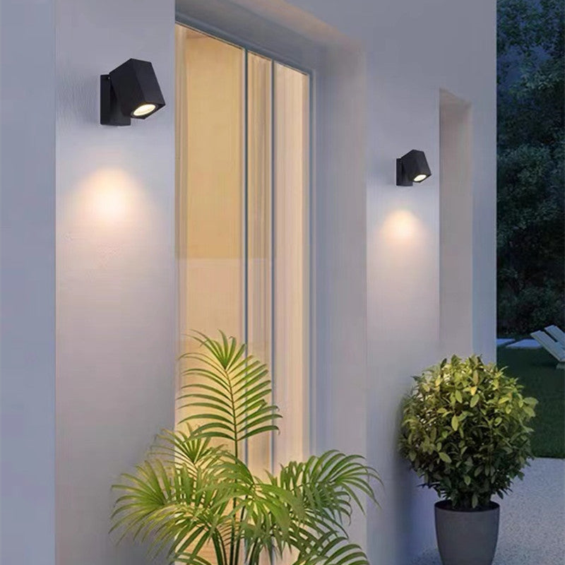 Outdoor Waterproof Rotatable decorative Spotlight With Wall Lamp