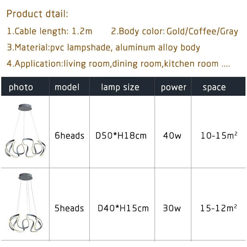Modern Pendant Light LED For Dining Room