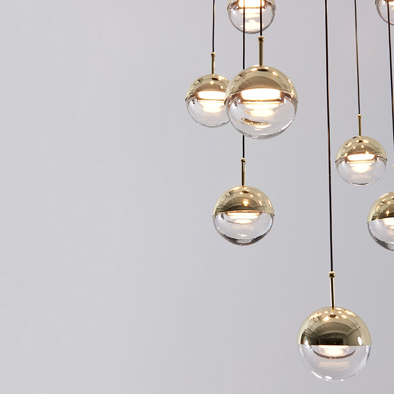 Valentina Pendant Light, Metal & Glass, 2 Colour