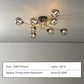 LED-Kronleuchter aus Schmiedeeisen, Lustre-Industrie-Kronleuchter aus Rauchglas