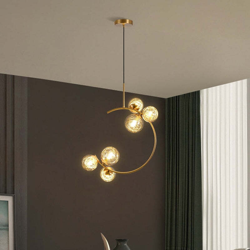 Valentina Pendant Light Bubble Moon, Metal & Glass
