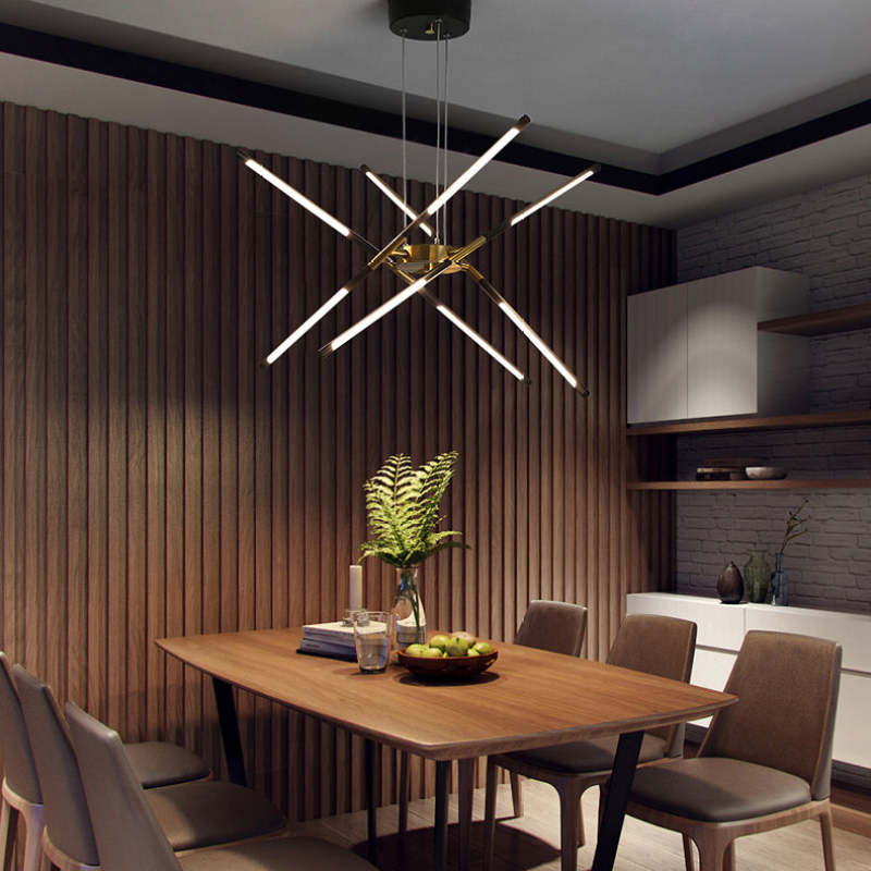 Modern Linear LED Chandelier Lights