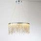 Metal Tassel Chain Led Chandelier Pendant Shade Lighting For Living Room, Dining room
