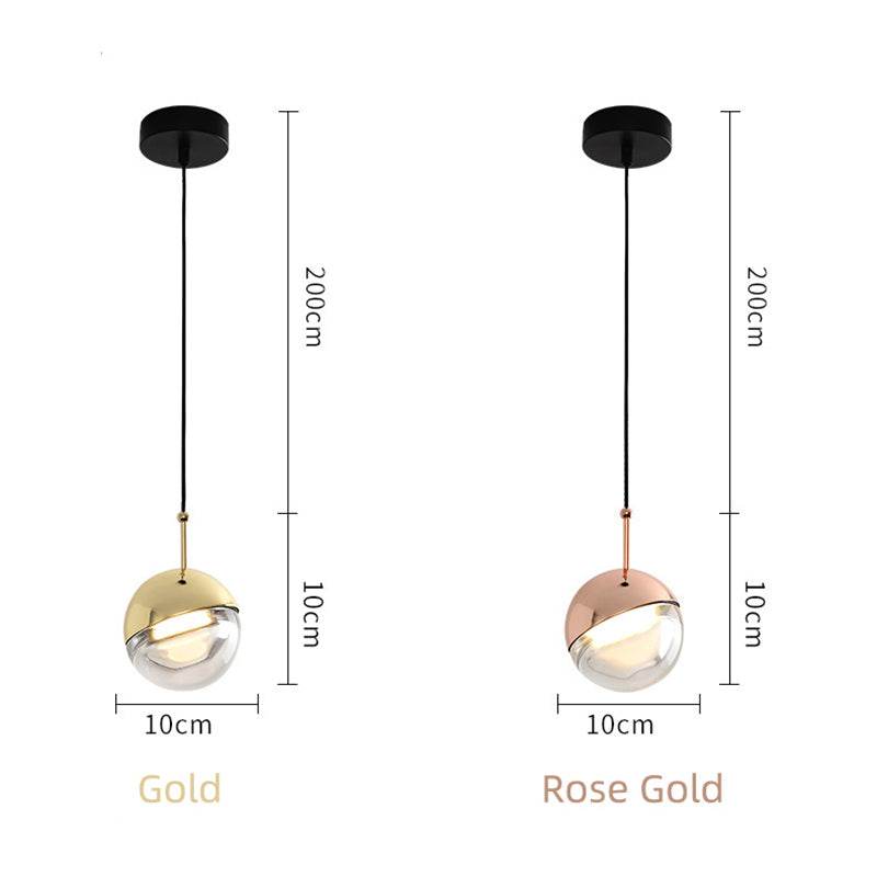 Valentina Pendant Light, Metal & Glass, 2 Colour