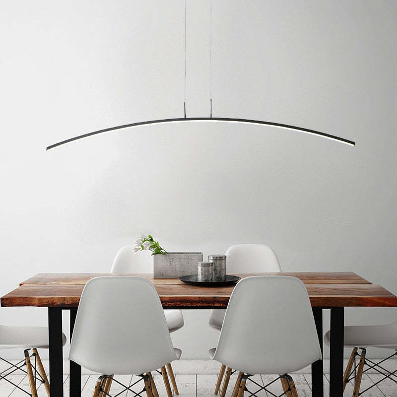 Edge Lustre LED Pendant Chandelier Lighting Black Chandelier