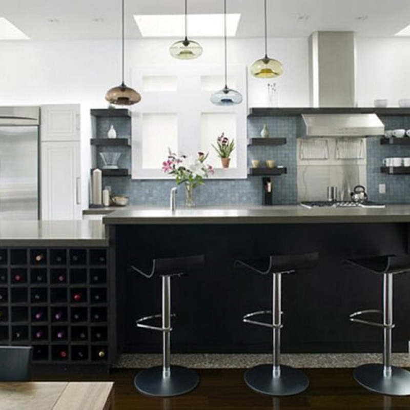 Modern Macaron Glass Pendant Lights Hanging Lamp For Dining Room