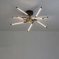 Edge Ceiling Light, Black & Gold, 6/8/10/12 Heads