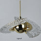 Moderne drehbare Pendelleuchte, Kronleuchter aus Metall und Acryl 