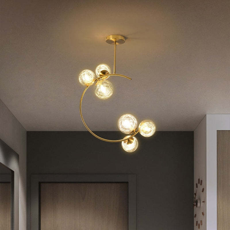 Valentina Pendant Light Bubble Moon, Metal & Glass