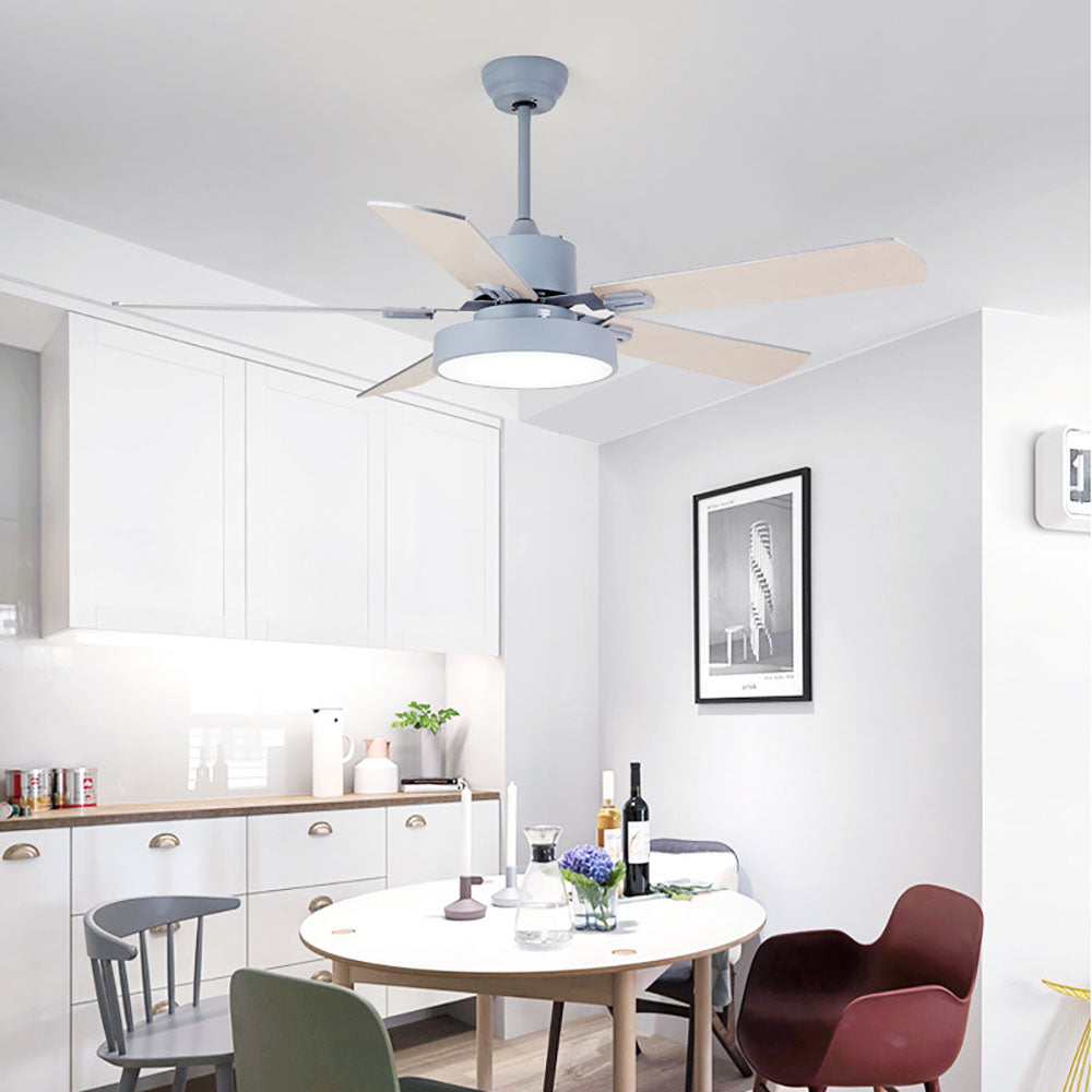 Morandi 5-Blade Ceiling Fan with Light, 3 Colour, DIA107/132CM